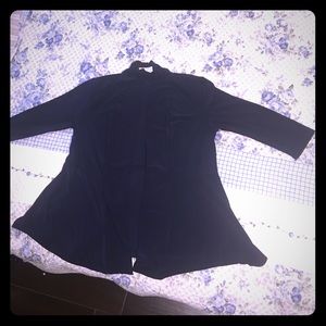 Mid sleeve open front cardigan